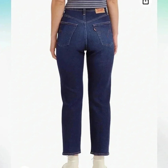 Levi's Ribcage Straight Ankle Jeans Winter Breakdown Size 27 NEW - Picture 3 of 5